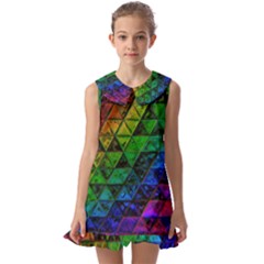 Pride Glass Kids  Pilgrim Collar Ruffle Hem Dress by MRNStudios