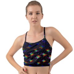 Rainbows Pixel Pattern Mini Tank Bikini Top by uniart180623