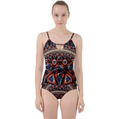 Fractal Floral Ornaments Rings 3d Sphere Floral Pattern Neon Art Cut Out Top Tankini Set by uniart180623