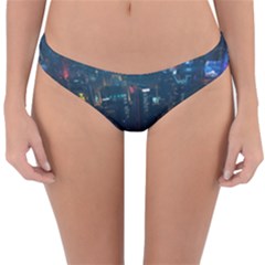 Cityscape Digital Art Reversible Hipster Bikini Bottoms by uniart180623