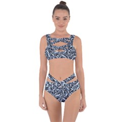Cobalt Kaleidoscope Print Pattern Design Bandaged Up Bikini Set  by dflcprintsclothing