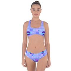 Seamless-pattern-pastel-galaxy-future Criss Cross Bikini Set by Simbadda