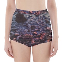 Twilight Treasures: Rocky Beachscape  High-waisted Bikini Bottoms by dflcprintsclothing