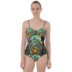 Monkey Tiger Bird Parrot Forest Jungle Style Sweetheart Tankini Set by Grandong