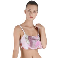 Women With Flower Layered Top Bikini Top  by fashiontrends