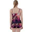 Pink Flower Tie Front Two Piece Tankini View2