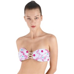 Wallpaper Pink Twist Bandeau Bikini Top
