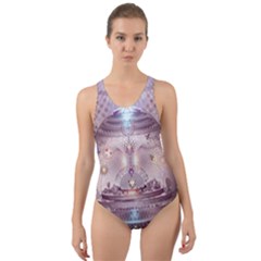 Cosmic Egg Sacred Geometry Art Cut-out Back One Piece Swimsuit by Grandong