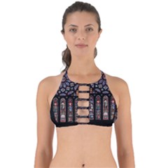 Chartres Cathedral Notre Dame De Paris Stained Glass Perfectly Cut Out Bikini Top by Grandong