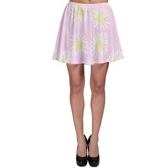 Mazipoodles Bold Daisies Pink Skater Skirt by Mazipoodles