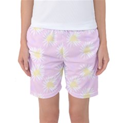 Mazipoodles Bold Daisies Pink Women s Basketball Shorts by Mazipoodles