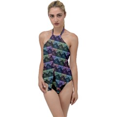 Inspirational Think Big Concept Pattern Go With The Flow One Piece Swimsuit by dflcprintsclothing
