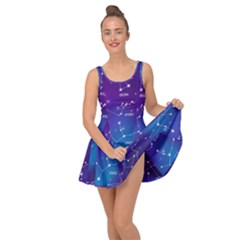 Realistic Night Sky With Constellations Inside Out Casual Dress by Cowasu