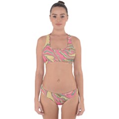 Pattern Glitter Pastel Layer Cross Back Hipster Bikini Set by Grandong
