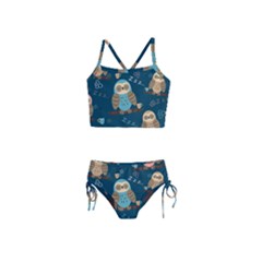 Seamless-pattern-owls-dreaming Girls  Tankini Swimsuit by pakminggu