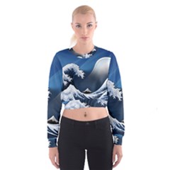 The Great Wave Off Kanagawa Cropped Sweatshirt