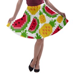 Watermelon -12 A-line Skater Skirt by nateshop