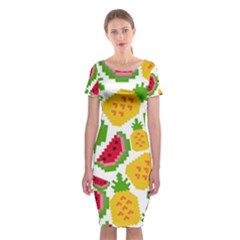 Watermelon -12 Classic Short Sleeve Midi Dress