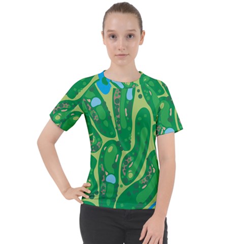 Golf Course Par Golf Course Green Women s Sport Raglan T-shirt by Cowasu