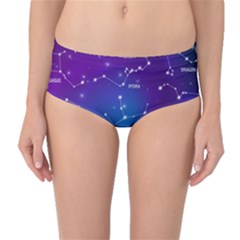 Realistic Night Sky With Constellations Mid-waist Bikini Bottoms by Cowasu