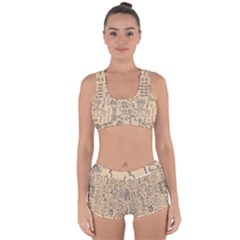 Aztec Tribal African Egyptian Style Seamless Pattern Vector Antique Ethnic Racerback Boyleg Bikini Set by Bedest