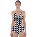 Optical-illusion-illusion-black Cut-Out One Piece Swimsuit View1