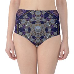 Flowers Of Diamonds In Harmony And Structures Of Love Classic High-waist Bikini Bottoms by pepitasart