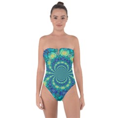 Fractal Tie Back One Piece Swimsuit by nateshop