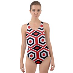 Motif-20 Cut-out Back One Piece Swimsuit by nateshop