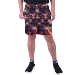 Library-tunnel-books-stacks Men s Pocket Shorts by Bedest