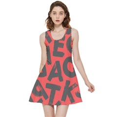 Letters Alphabet Typography Texture Inside Out Reversible Sleeveless Dress by pakminggu