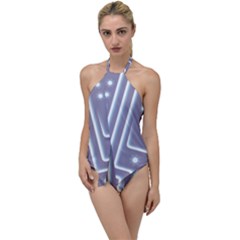 Pattern-non-seamless-background Go With The Flow One Piece Swimsuit by Cowasu