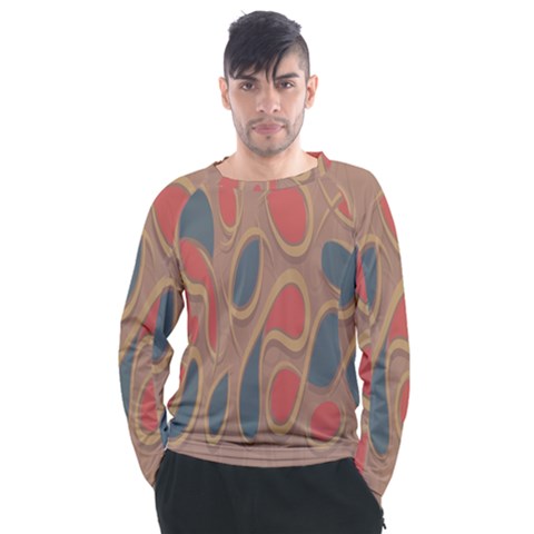 Background-abstract-non-seamless Men s Long Sleeve Raglan T-shirt by Cowasu