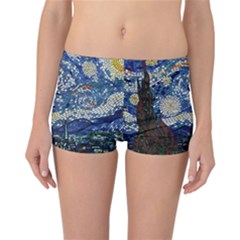 Mosaic Art Vincent Van Gogh s Starry Night Reversible Boyleg Bikini Bottoms