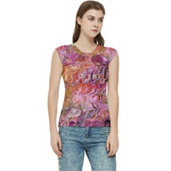 Abstract Crosscurrents Smudged Vibrance Women s Raglan Cap Sleeve T-shirt by kaleidomarblingart