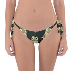 Frog Pattern Reversible Bikini Bottoms by Valentinaart