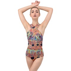Indonesia-lukisan-picture Cross Front Low Back Swimsuit by nateshop