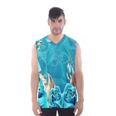 Crystal Butterfly, Floral, Flower, Girly, Gold, Golden, Pretty Men s Basketball Tank Top