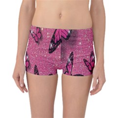 Butterfly, Girl, Pink, Wallpaper Boyleg Bikini Bottoms by nateshop