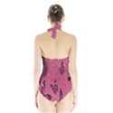 Butterfly, Girl, Pink, Wallpaper Halter Swimsuit View2