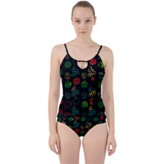 Apples Honey Honeycombs Pattern Cut Out Top Tankini Set by Sarkoni
