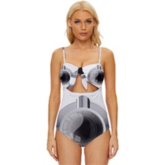Washing Machines Home Electronic Knot Front One-piece Swimsuit by Sarkoni