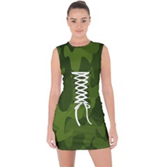 Green Camouflage, Camouflage Backgrounds, Green Fabric Lace Up Front Bodycon Dress