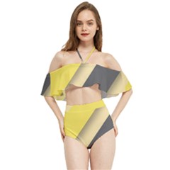 Minimalist, Abstract, Android, Background, Desenho Halter Flowy Bikini Set 