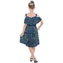 Procedural Generation Digital Art Pattern Kids  Cut Out Shoulders Chiffon Dress View2