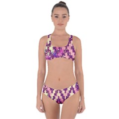 Cute Glitter Aztec Design Criss Cross Bikini Set by nateshop