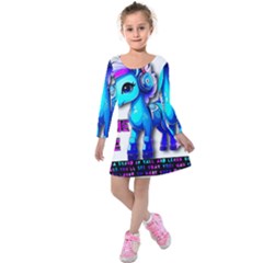 Pinkie Pie  Kids  Long Sleeve Velvet Dress by Internationalstore