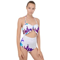 Arts Scallop Top Cut Out Swimsuit by Internationalstore