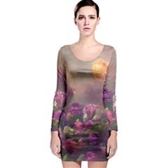 Floral Blossoms  Long Sleeve Bodycon Dress by Internationalstore