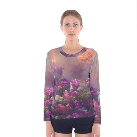 Floral Blossoms  Women s Long Sleeve T-shirt by Internationalstore